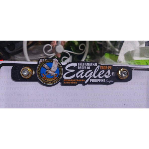 The Fraternal Order of Eagles TFOE Kuya Ate Agila Motorcycle Car Plate Number Emblem Badge - Image 6