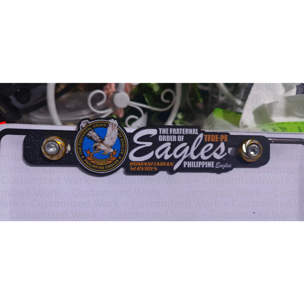 The Fraternal Order of Eagles TFOE Kuya Ate Agila Motorcycle Car Plate Number Emblem Badge - Image 6