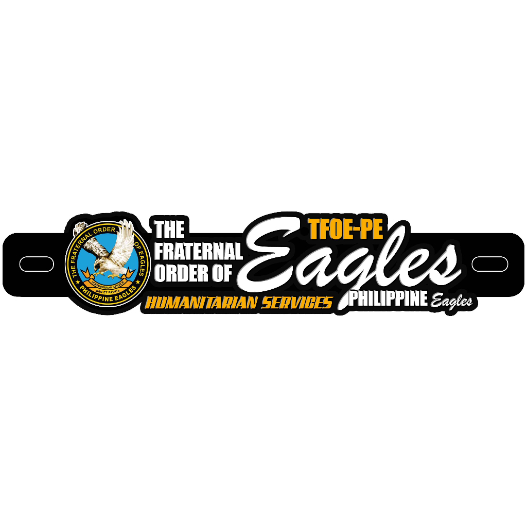 The Fraternal Order of Eagles TFOE Kuya Ate Agila Motorcycle Car Plate Number Emblem Badge - Image 8