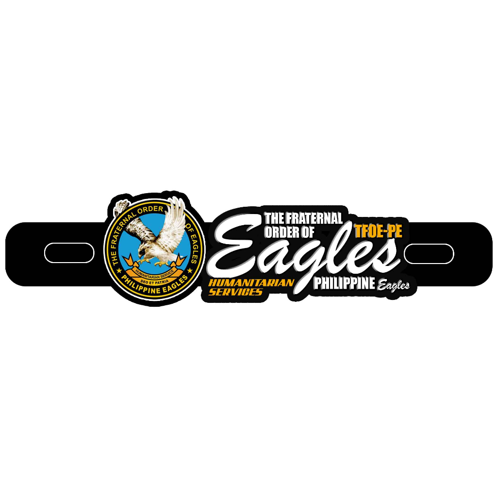 The Fraternal Order of Eagles TFOE Kuya Ate Agila Motorcycle Car Plate Number Emblem Badge - Image 9