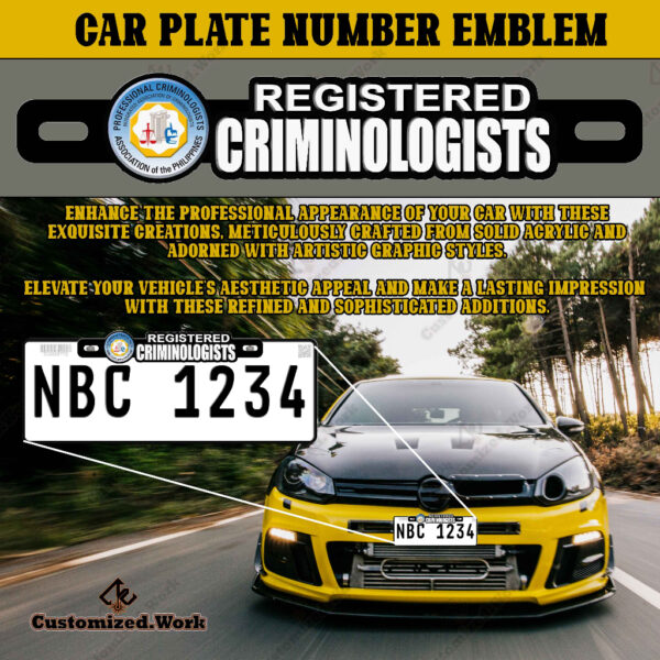 Registered Criminologist Motorcycle Plate Number Emblem Badge - Image 3
