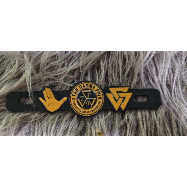 Tau Gamma Phi TGP Triskelion Motorcycle Car Plate Number Emblem Badge - Image 7