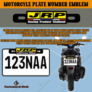 JRP Thailand Motorcycle Plate Number Emblem Badge