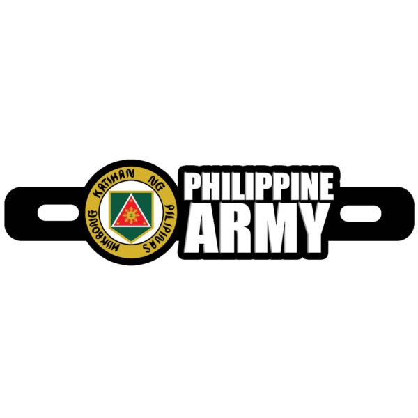 Philippine Army Hukbong Katihan ng Pilipinas Motorcycle Plate Number Emblem Badge - Image 4