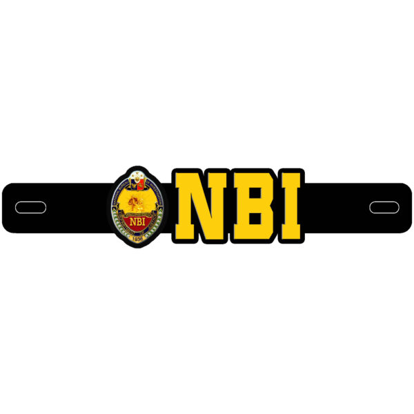 NBI National Bureau of Investigation Motorcycle Car Plate Number Emblem Badge - Image 4
