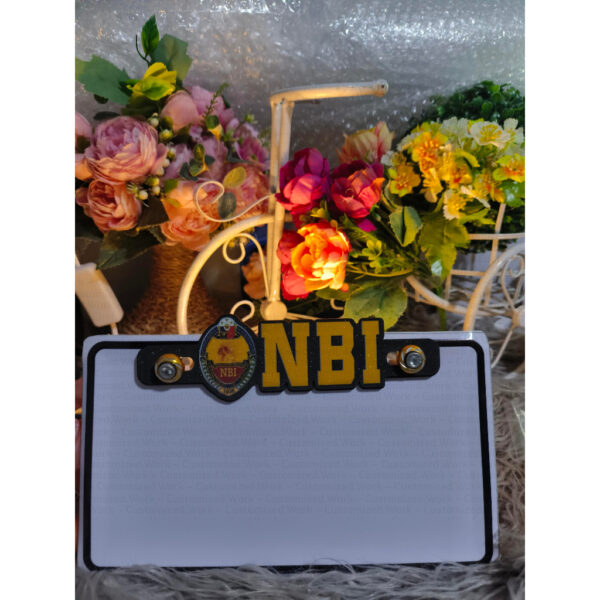 NBI National Bureau of Investigation Motorcycle Car Plate Number Emblem Badge - Image 5