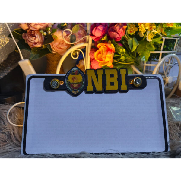NBI National Bureau of Investigation Motorcycle Car Plate Number Emblem Badge - Image 6