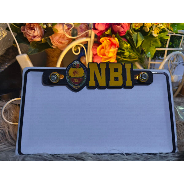 NBI National Bureau of Investigation Motorcycle Car Plate Number Emblem Badge - Image 7