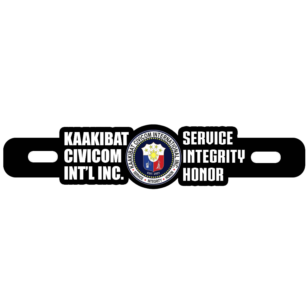 Kaakibat Civicom International Motorcycle Car Plate Number Emblem Badge