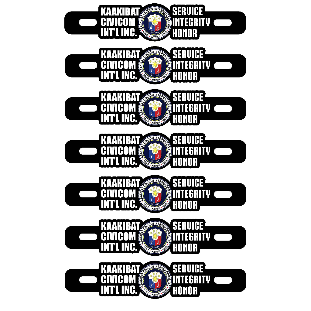 Kaakibat Civicom International Motorcycle Car Plate Number Emblem Badge - Image 5