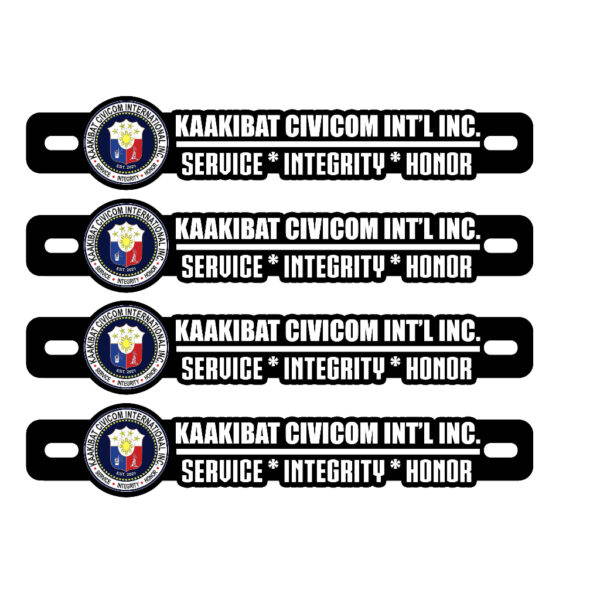 Kaakibat Civicom International Motorcycle Car Plate Number Emblem Badge - Image 6