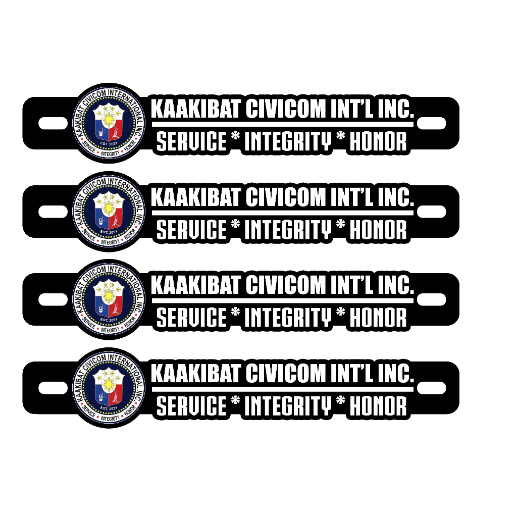 Kaakibat Civicom International Motorcycle Car Plate Number Emblem Badge - Image 6