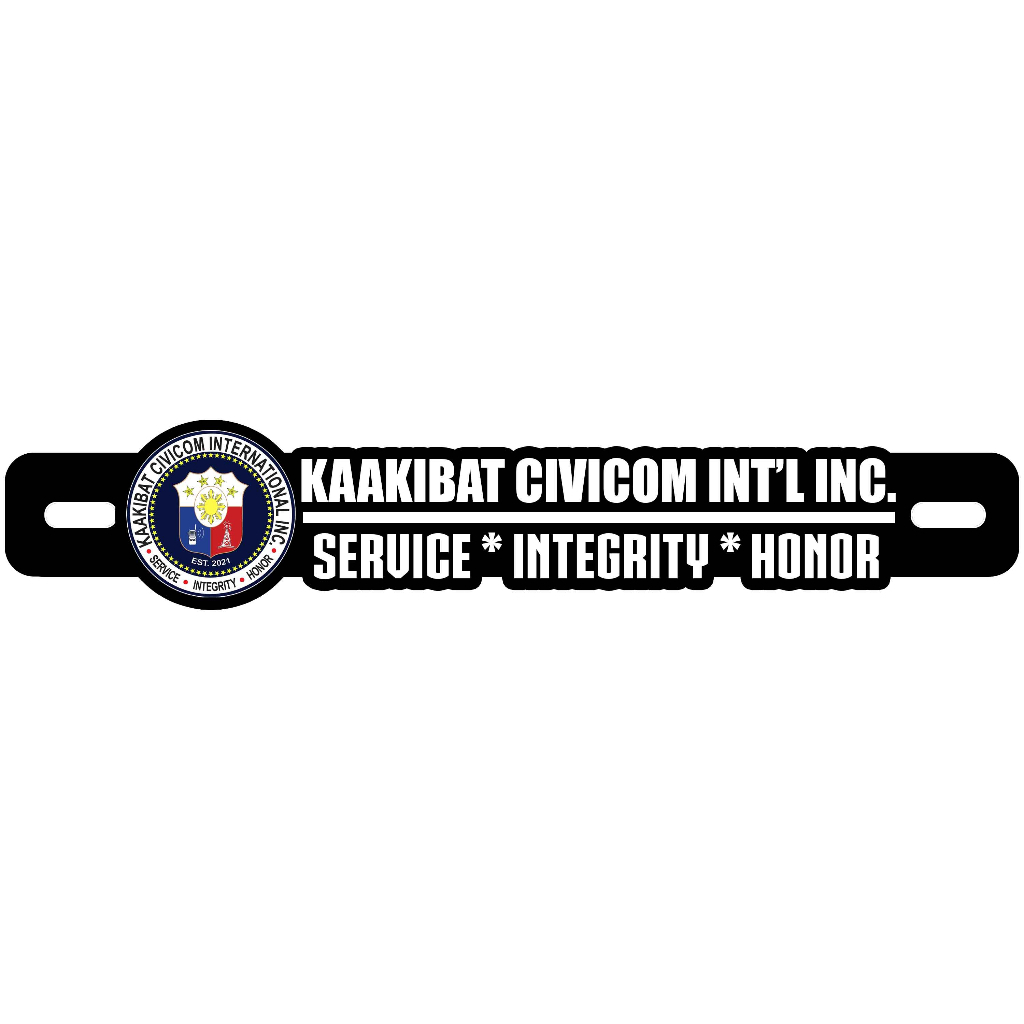 Kaakibat Civicom International Motorcycle Car Plate Number Emblem Badge - Image 7