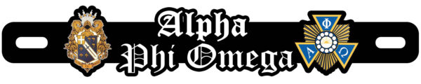 APO Alpha Phi Omega Car/Motorcycle Plate Number Emblem Badge - Image 3