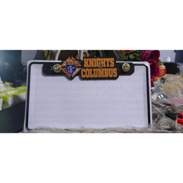 KofC Knights of Columbus Motorcycle Car Plate Number Emblem Badge - Image 4