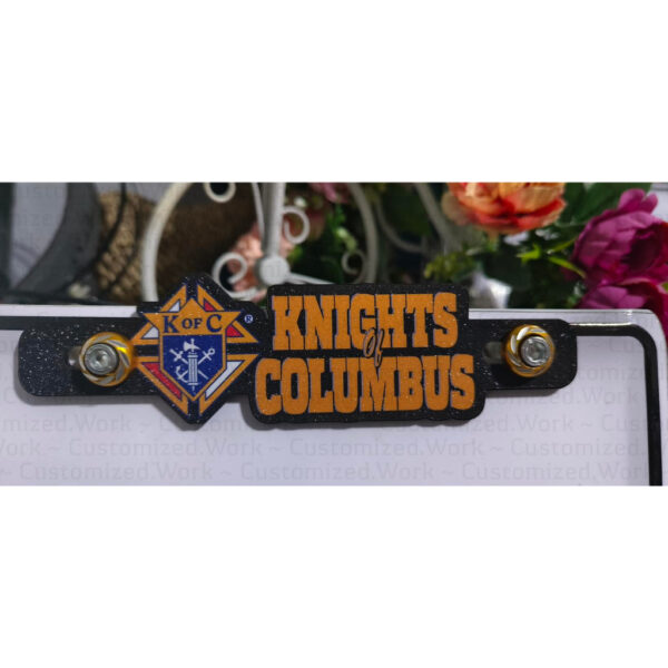 KofC Knights of Columbus Motorcycle Car Plate Number Emblem Badge - Image 5