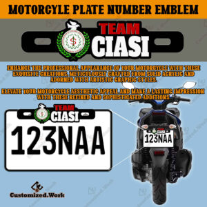 CIASI Samahang Ilocano Motorcycle Plate Number Emblem Badge