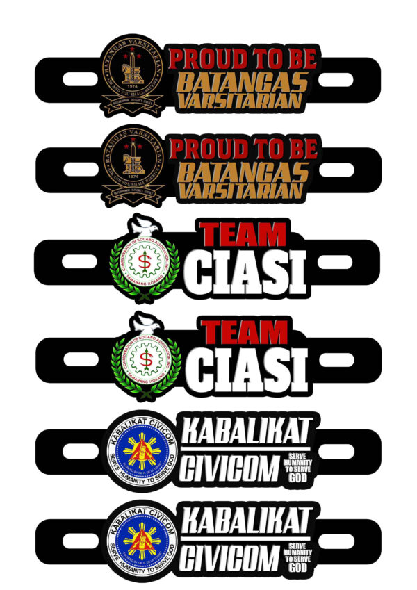 Batangas Varsitarian Motorcycle Plate Number Emblem Badge - Image 2