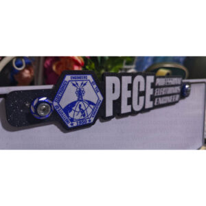 Professional Electronics Engineer PECE Motorcycle Car Plate Number Emblem Badge