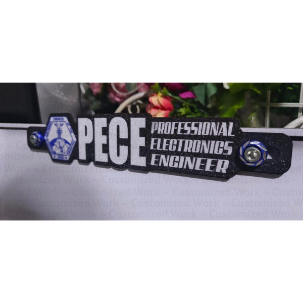 Professional Electronics Engineer PECE Motorcycle Car Plate Number Emblem Badge - Image 6