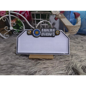 Kabalikat Civicom Motorcycle Car Plate Number Emblem Badge