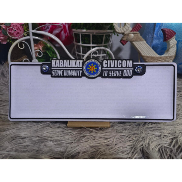 Kabalikat Civicom Motorcycle Car Plate Number Emblem Badge - Image 5