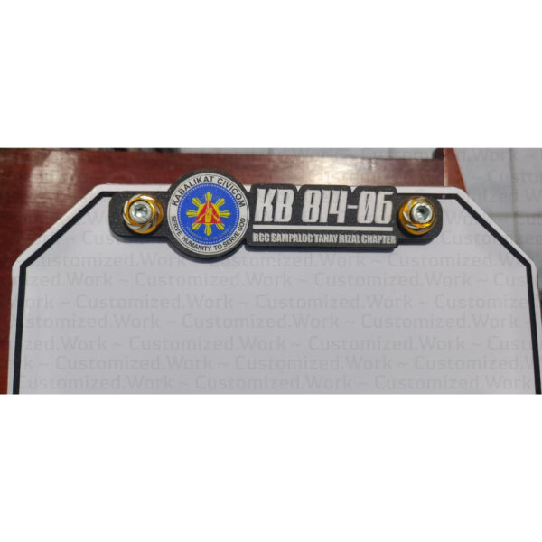 Kabalikat Civicom Motorcycle Car Plate Number Emblem Badge - Image 10