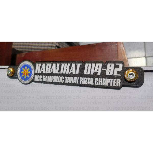 Kabalikat Civicom Motorcycle Car Plate Number Emblem Badge - Image 11