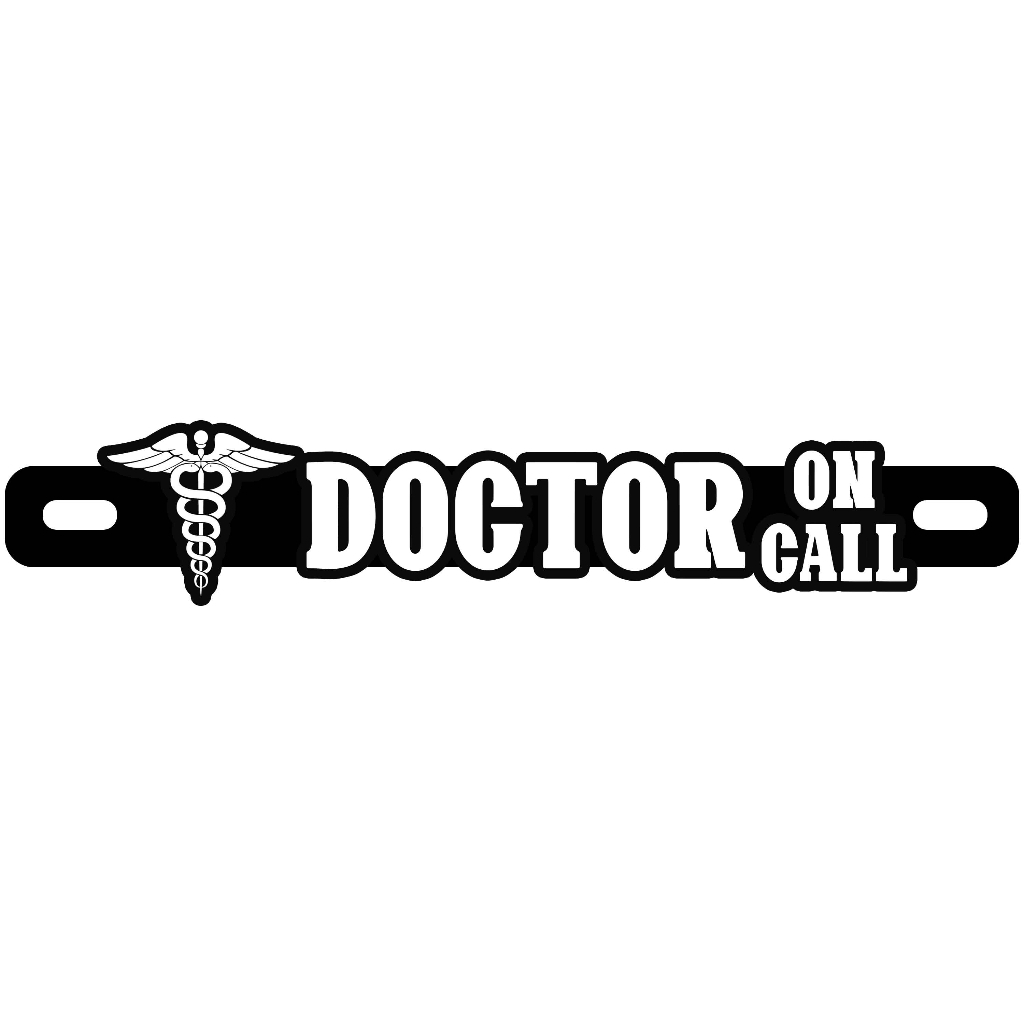 Doctor on Call Car Motorcycle Plate Number Emblem Badge - Image 3