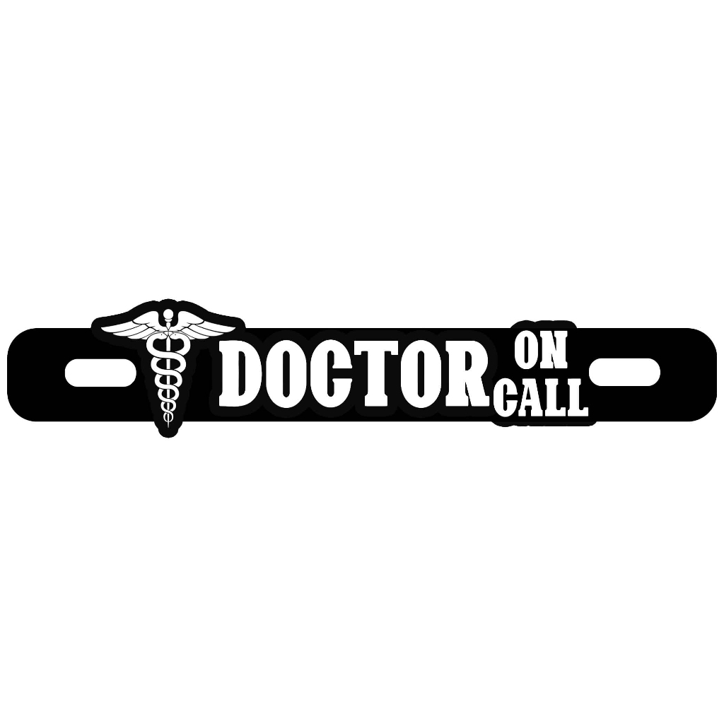 Doctor on Call Car Motorcycle Plate Number Emblem Badge - Image 4
