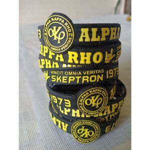 5PCS - Alpha Kappa Rho Skeptron Akrho - Baller ID Wrist Band - EMBOSSED - NO CUT END