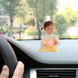 Customized your picture Wobble Head Figurine Cute Chubby Little Kids Car Bobblehead Battery Solar UV DTF