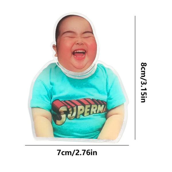 Customized your picture Wobble Head Figurine Cute Chubby Little Kids Car Bobblehead Battery Solar UV DTF - Image 2