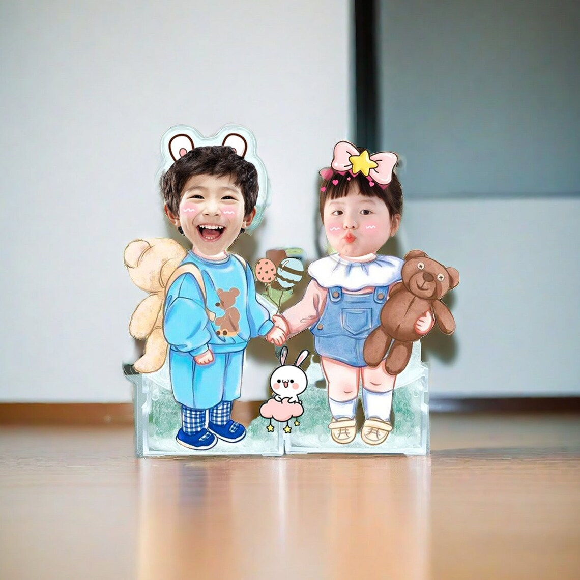 Customized your picture Wobble Head Figurine Cute Chubby Little Kids Car Bobblehead Battery Solar UV DTF - Image 5