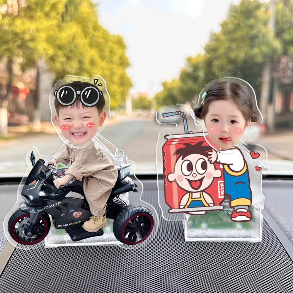 Wobble head Car decoration gift auto Battery Solar energy Customize any picture UV Printed - Image 3