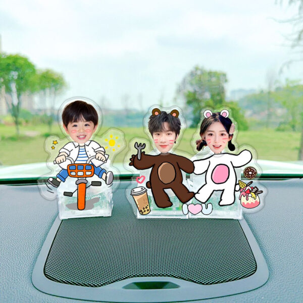 Wobble head Car decoration gift auto Battery Solar energy Customize any picture UV Printed - Image 4