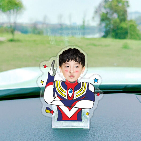 Wobble head Car decoration gift auto Battery Solar energy Customize any picture UV Printed - Image 5