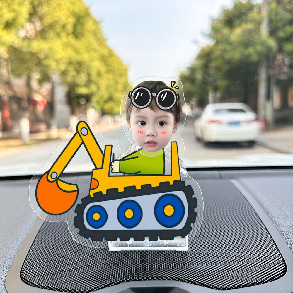Wobble head Car decoration gift auto Battery Solar energy Customize any picture UV Printed - Image 7