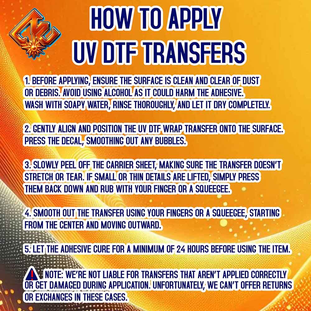 1/2 METER PREMIUM QUALITY UV DTF PRINTED STICKER  (20 Inches x 23 inches) - Image 2