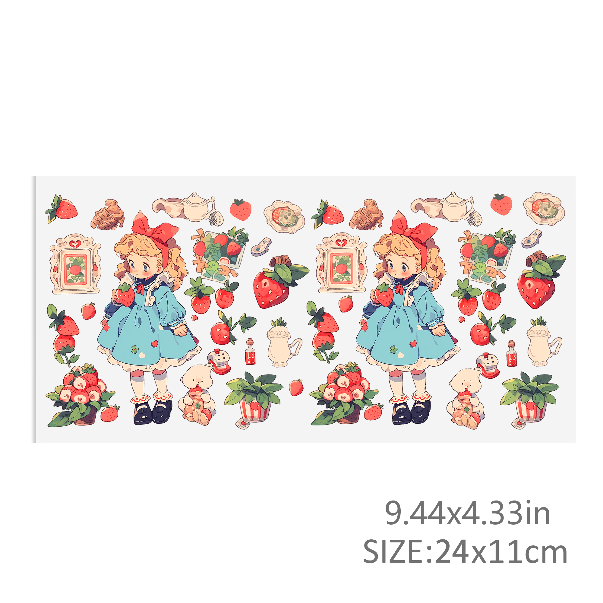 Cute Girl Waterproof Stickers UV DTF Sticker For 16oz Cups Transfer Sticker Custom Labels DIY Logo Waterproof - Image 4