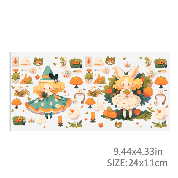 Cute Girl Waterproof Stickers UV DTF Sticker For 16oz Cups Transfer Sticker Custom Labels DIY Logo Waterproof - Image 8