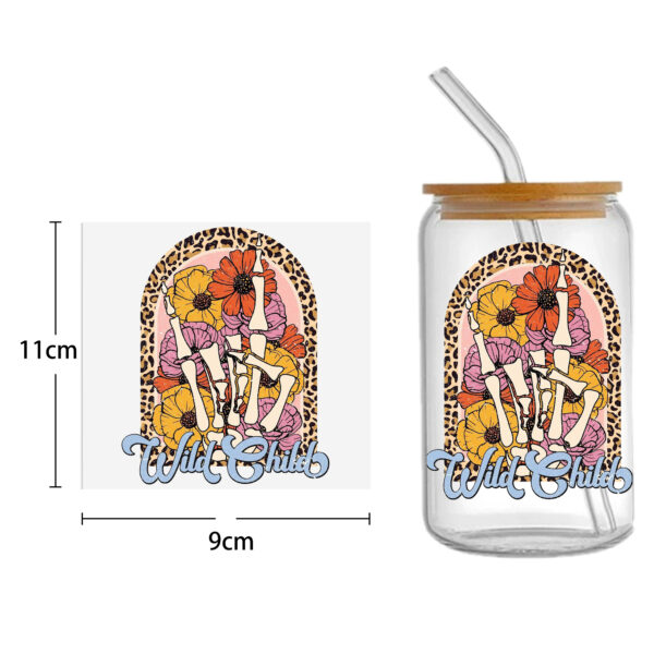 Girls 16oz Tumbler Template DTF Sticker Cup Cool Personalize UV Wrap Transfer Sticker Custom Label DIY Waterproof - Image 3