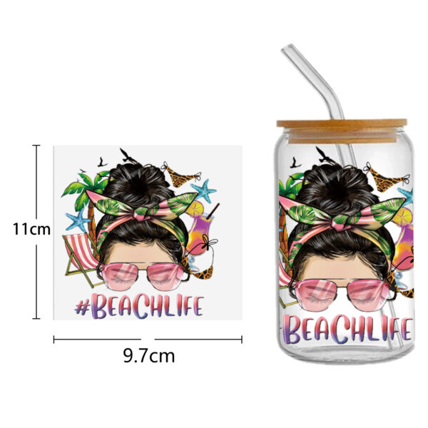 Girls 16oz Tumbler Template DTF Sticker Cup Cool Personalize UV Wrap Transfer Sticker Custom Label DIY Waterproof - Image 7