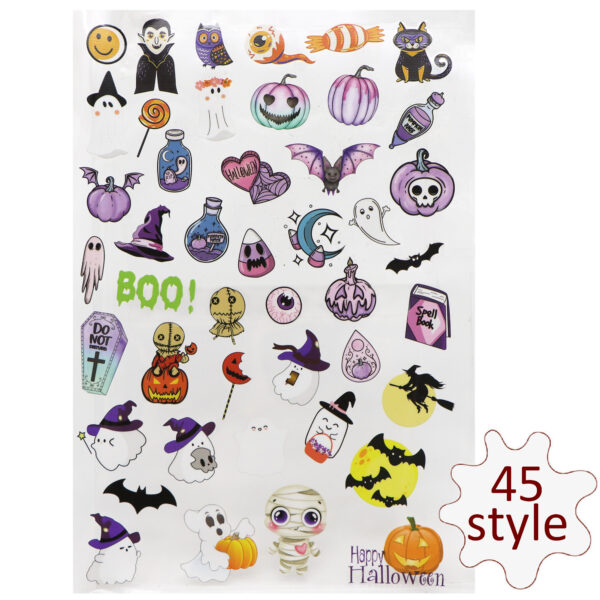 Halloween Bat Pumpkin UV DTF Stickers For Glass Cup Decoration Laptop Motorcycle Car Waterproof Sticker For Girl Kids - Image 3
