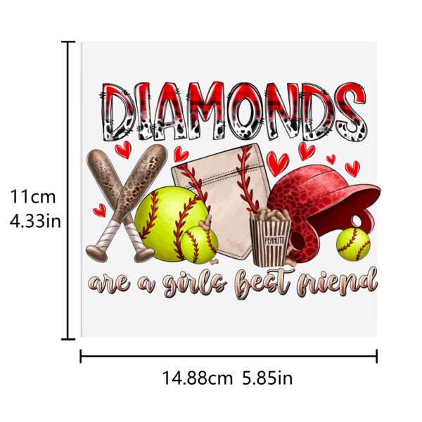 Baseball Waterproof Stickers UV DTF Sticker For 16oz Cups Transfer Sticker Custom Labels DIY Logo Waterproof - Image 4