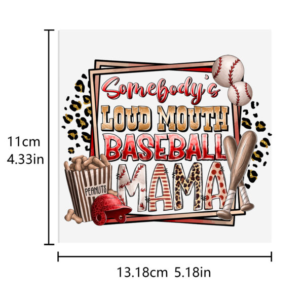 Baseball Waterproof Stickers UV DTF Sticker For 16oz Cups Transfer Sticker Custom Labels DIY Logo Waterproof - Image 5