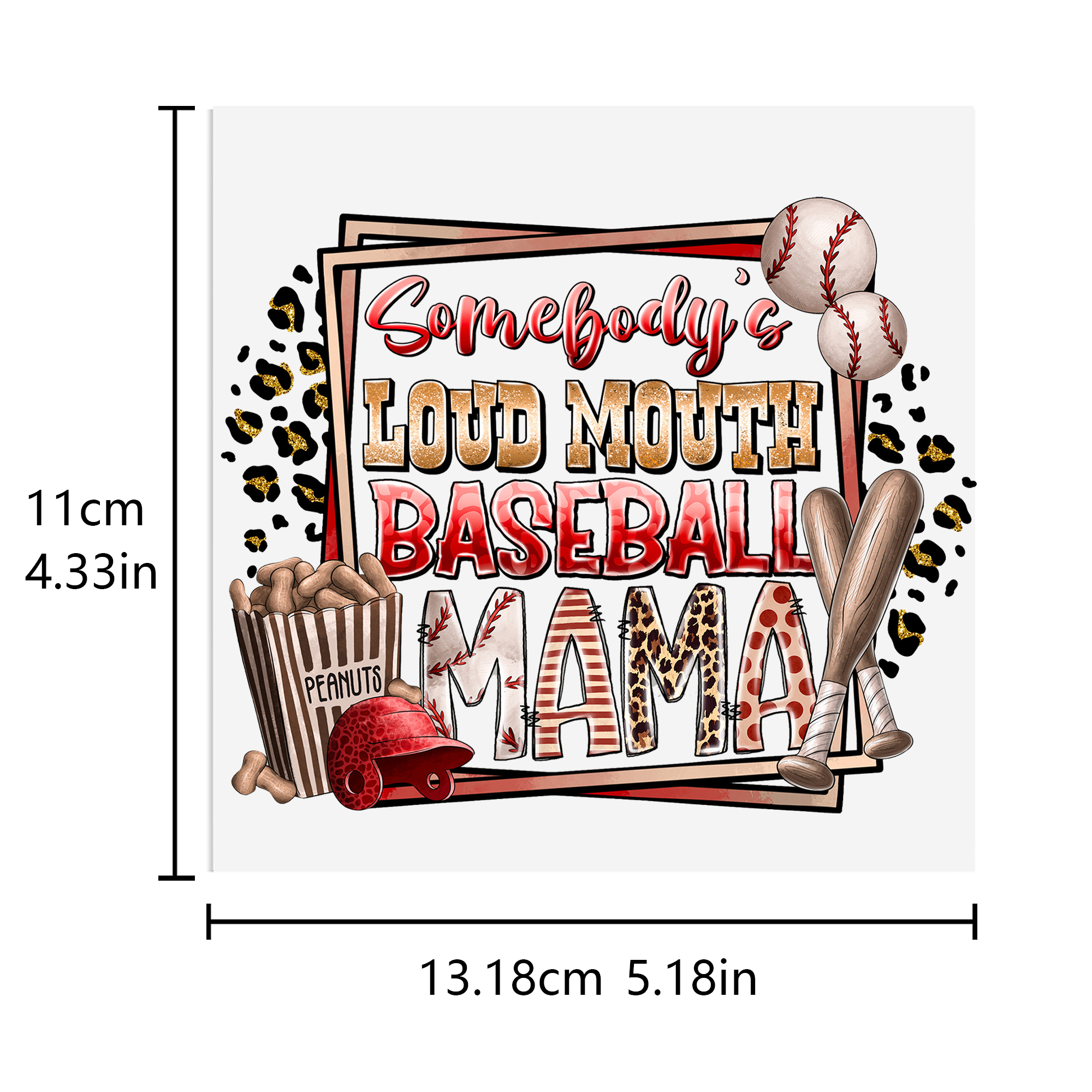 Baseball Waterproof Stickers UV DTF Sticker For 16oz Cups Transfer Sticker Custom Labels DIY Logo Waterproof - Image 5
