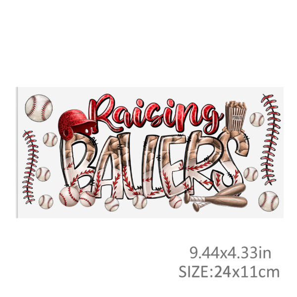 Baseball Waterproof Stickers UV DTF Sticker For 16oz Cups Transfer Sticker Custom Labels DIY Logo Waterproof - Image 7
