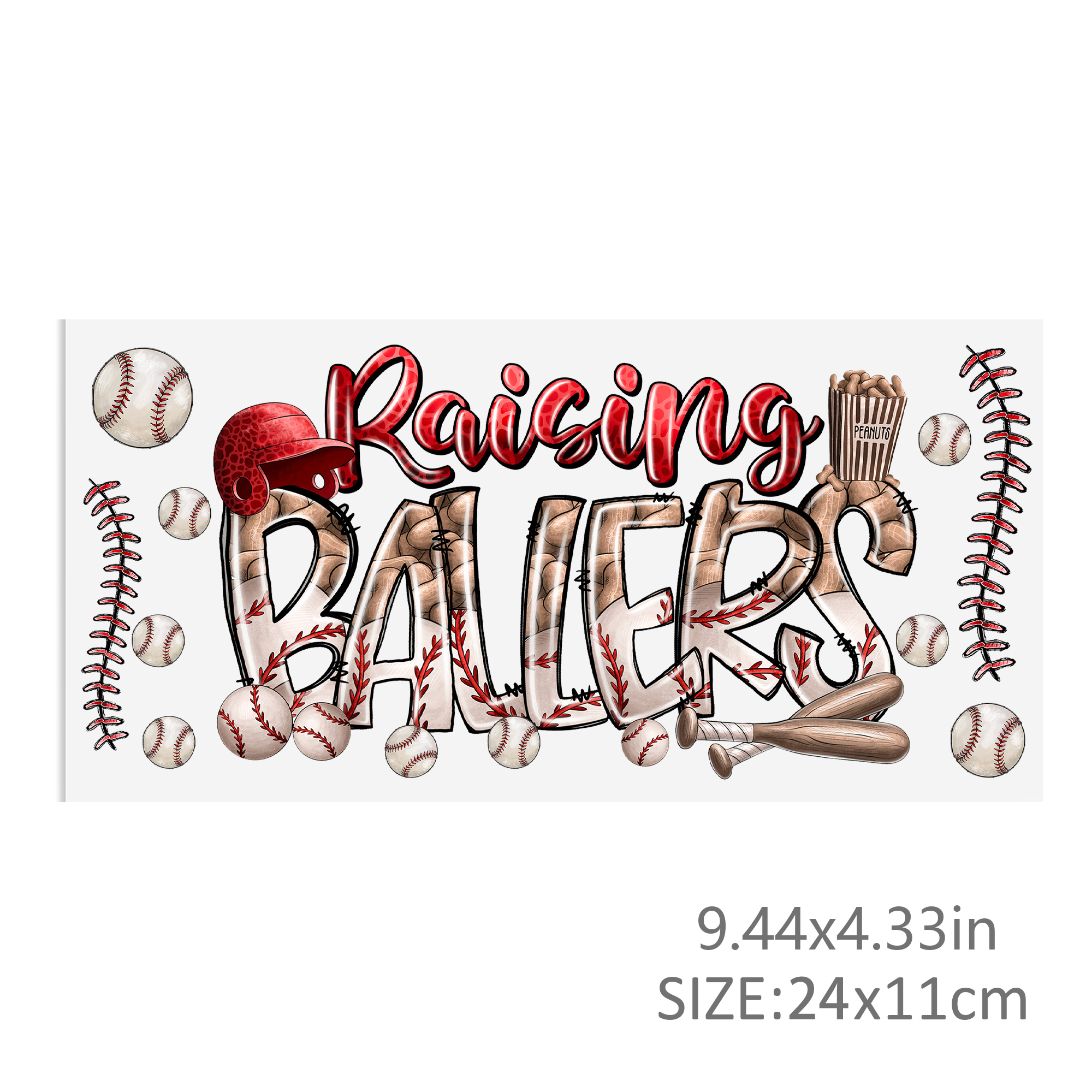 Baseball Waterproof Stickers UV DTF Sticker For 16oz Cups Transfer Sticker Custom Labels DIY Logo Waterproof - Image 7