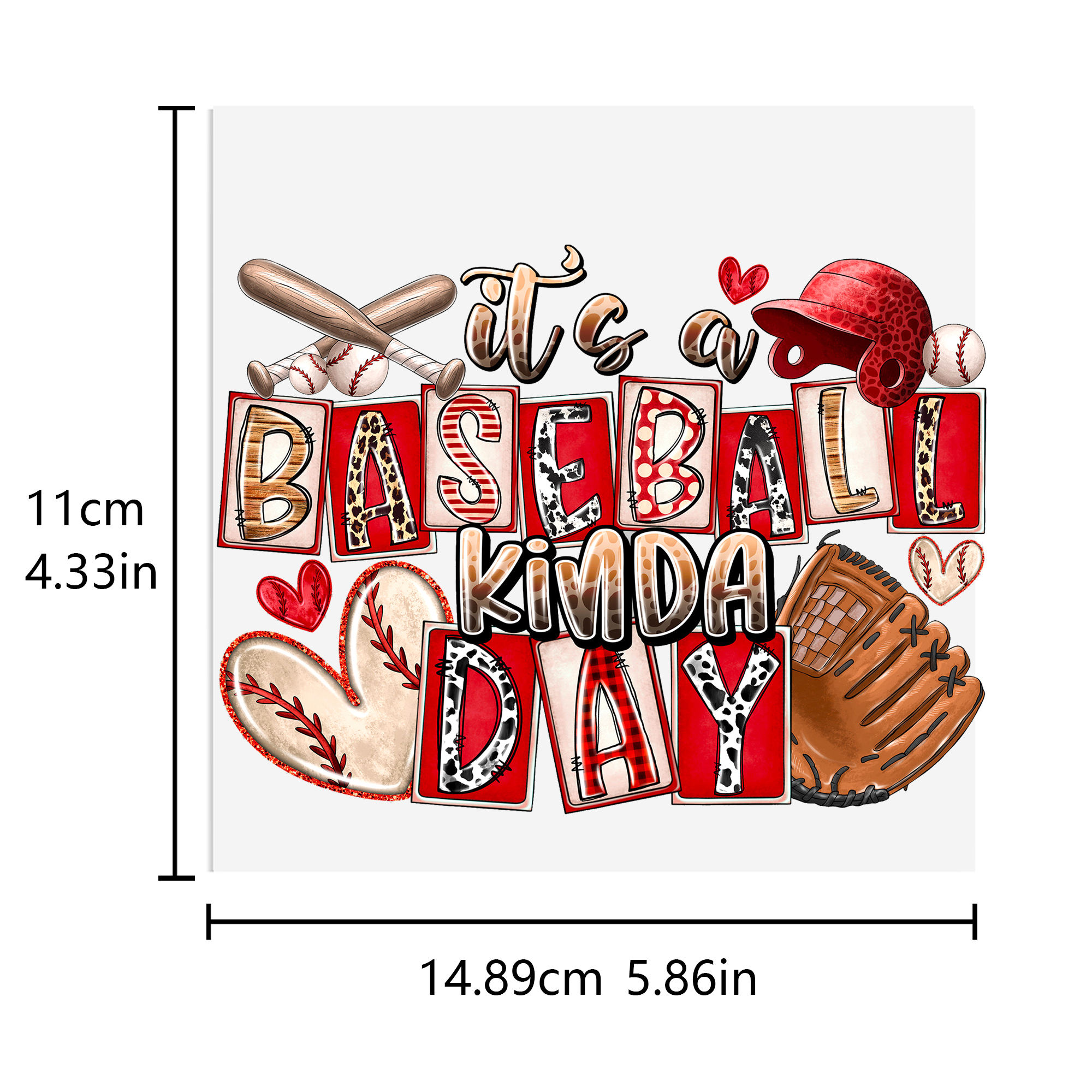 Baseball Waterproof Stickers UV DTF Sticker For 16oz Cups Transfer Sticker Custom Labels DIY Logo Waterproof - Image 12